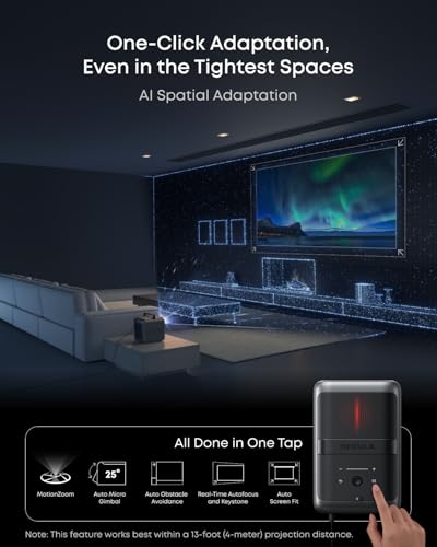 Image of Nebula X1 4K Projector by Anker, Triple Laser Portable Home Theater, Dolby Vision, ISF&TUV Certified, 3500 ANSI Lumens, 56000:1 Contrast, Auto-Align Gimbal, GTV, Indoor&Outdoor (Renewed)