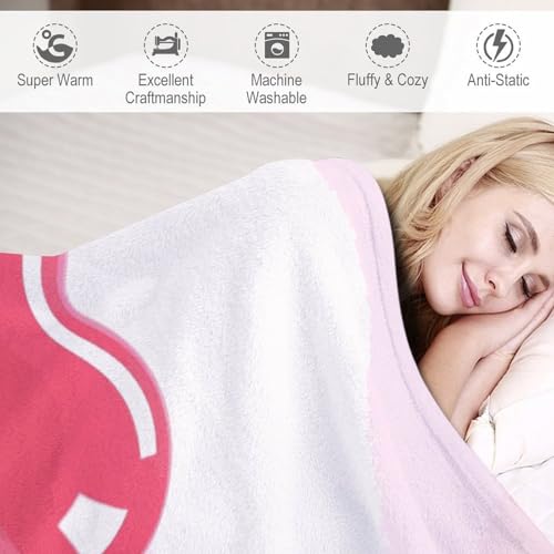 Couverture moelleuse en flanelle haut de gamme au motif cœur