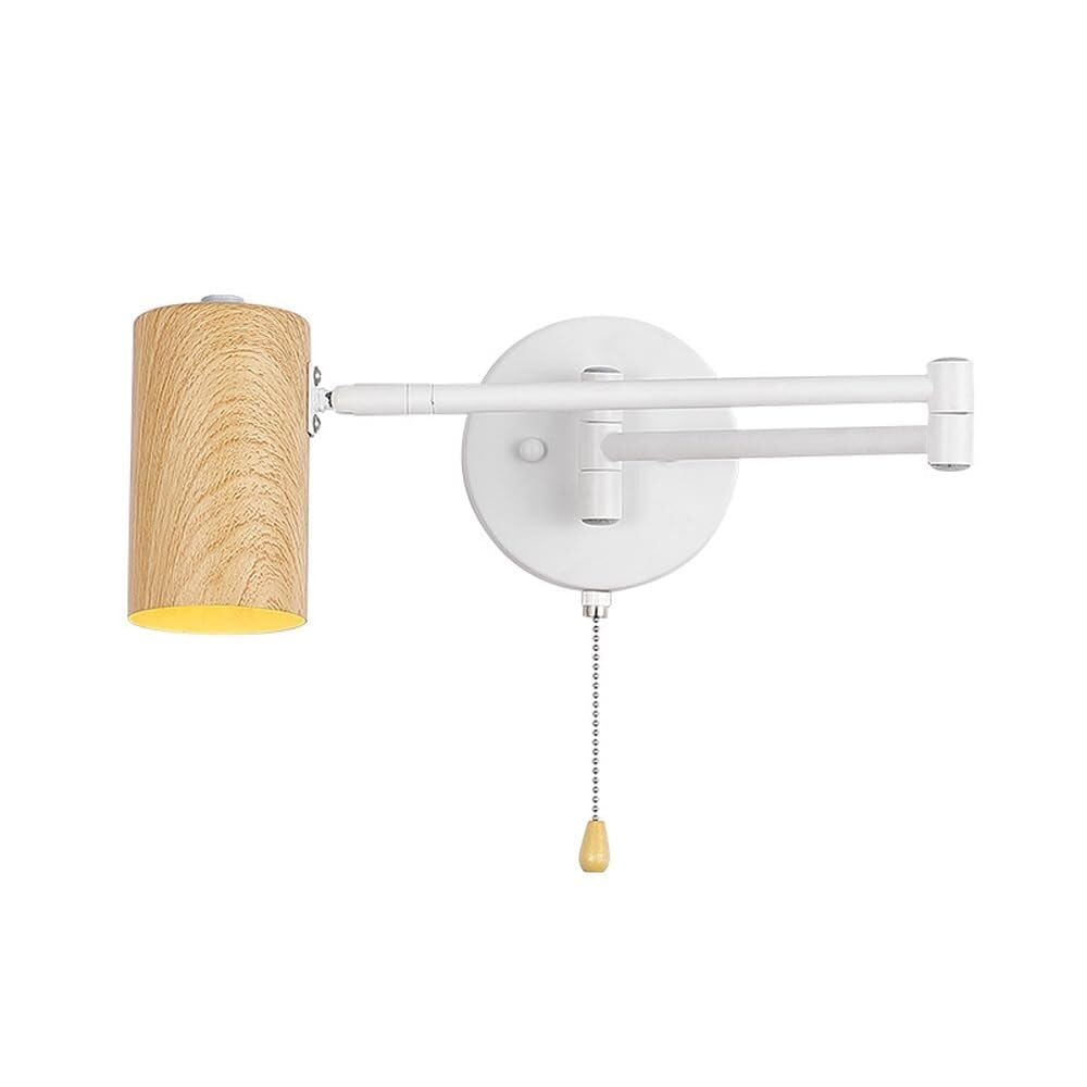 LYOUAE Minimalist Wrought Iron Wall Sconce Nordic Swing Arm Wall Lamp