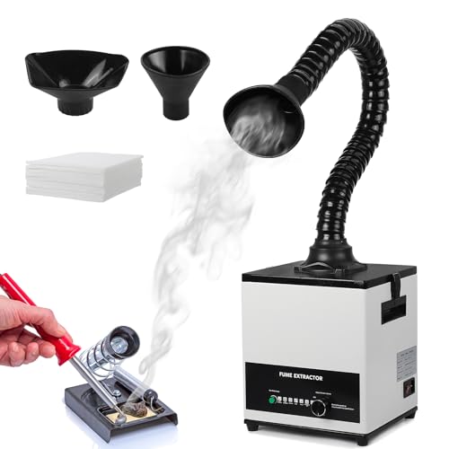 BEAMNOVA Solder Fume Extractor 100W 2 in 1 Hose Fume Extractor Soldering 3-Stage Filters Smoke Absorber 99.97% filter Powerful Welding Fume Extractor Laser Fume Extractor 3d Printer Fume Extractor