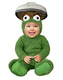 Spirit Halloween Sesame Street Baby Oscar the Grouch Jumpsuit Costume, Officially Licensed, Adorable Outfit, Unisex Child, Size 18 TO 24 MONTHS Standard, Green