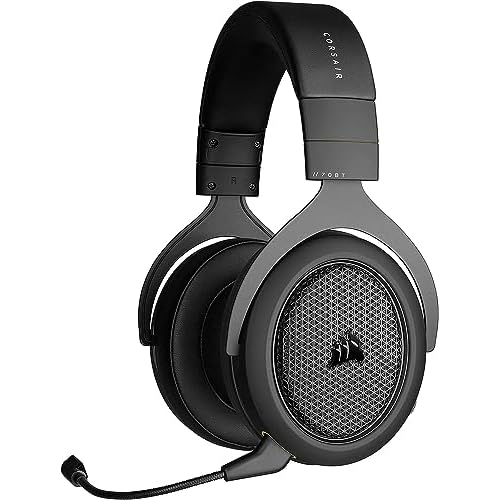 Corsair HS70 BLUETOOTH Multi-Plattform Gaming-Headset (Gaming-und Chat-Audio Gleichzeitig, Umfangreiche Gerätekompatibilität, 50-mm-Neodym-Lautsprecher, Ohrmuscheln aus Memory-Schaumstoff) Schwarz