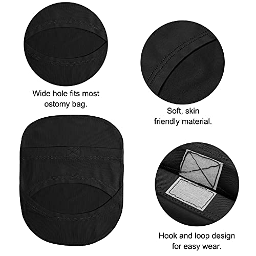 3Pcs Ostomy Pouch Cover Set Stretchy And Lightweight Bag For Colostomy, Ileostomy, Urostomy - For Small Pouch (Black) #TOP2