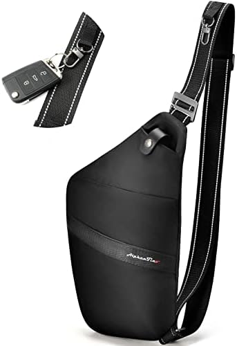 Alphantino Personal Flex Bag - Men Women Slim Sling Bag Lightweight Crossbody Minimalist Bag Compact Easy to Carry Nylon Shoulder Chest EDC Anti-Theft Daypack for Travel,