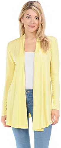 Pastel by Vivienne Women's Long Sleeve Jersey Cardigan Large Yellow