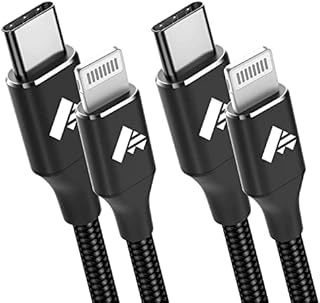 Aioneus USB C to Lightning Cable 1M 2Pack, iPhone Fast Charger Cable MFi Certified USB-C iPhone Cable Braided Power Lightning to Type C Charging Lead for iPhone 14 13 12 11 Pro Max XR XS 8 SE, iPad