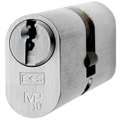 64mm Oval Double Cylinder Lock - Keyed Alike - 10 Pin Polished Chrome Door Lock | Locking Key Barrel - External Door Security - Standard Cylinder - Keyed Alike, Keyed to Differ or Master Key Options