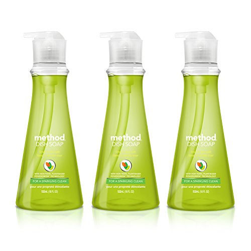 Image of Method Dish Soap, Lime + Sea Salt, Tough on Grease, 18 Fl Oz (Pack of 6)