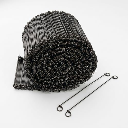 Image of COCUS 200mm Double Loop 16 Gauge Metal Cable Ties – Black Annealed Pre-Formed Wire Ties for Rebar, Sacks & Industrial Use
