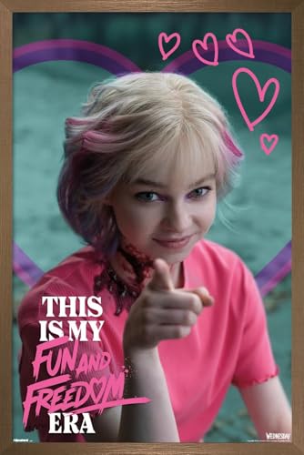 Trends International Wednesday: Season 2 (2025) - Enid Fun And Freedom Wall Poster, 34L x 22.4W, Bronze Framed Version