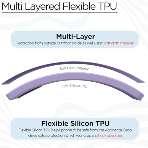 Image of Outlouders Back Cover for Samsung Galaxy M51 | Camera Protection | Durable Soft Matte Silicone Bumper Case (Purple)