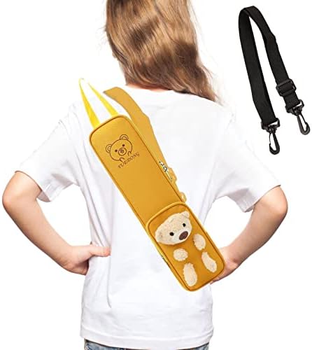 PINGFEN Drum Stick Bag - Cartoon Bear Drum Stick Pack Bag Oxford - Kids Drum Equipment Portable Adjustable Shoulder Strap Handle Design