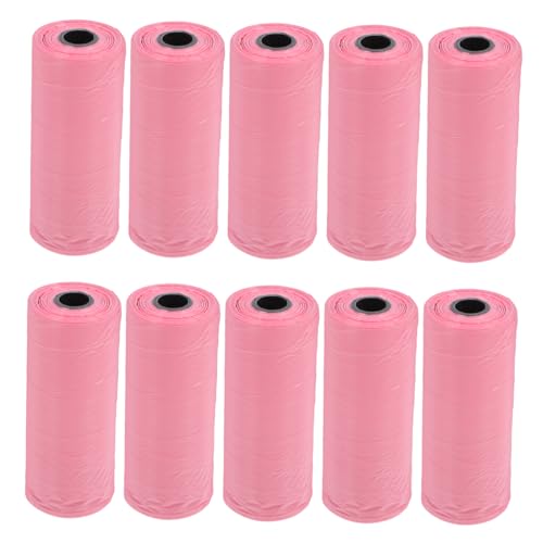 IWOWHERO 10 Rolls Trash Bag Storage Disposal Outdoor Rubbish Bags Drawstring Waste Bag Black Garbage Bags Poop Bags Stuff Garbage Bags for Kitchen Litter Bag Black Bin Bags Pe