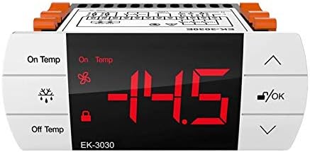 Elitech EK-3030 Digital Temperature Controller/Thermostats Dual Relay with Cooling Heating Fan Deforest Alarm for Home brewing/Green house/Cold Room  White