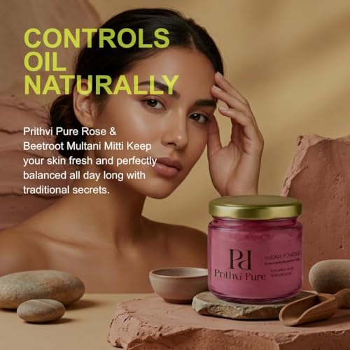 Image of Rose & Beetroot Radiance Ritual 200 Gms | Organic Double Filtered Herbal Face Pack for Bright Skin Glow Oil Control Tan Removal | Natural Skincare