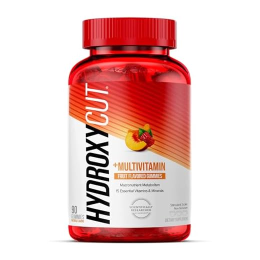 Hydroxycut Caffeine-Free Gummy for Women & Men | 15 Essential Vitamins & Minerals | Metabolism | 90 Count (Pack of 1)