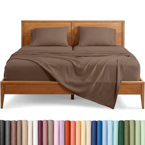 Bare Home Split King Sheet Set - 1800 Ultra-Soft (Split King, Taupe)