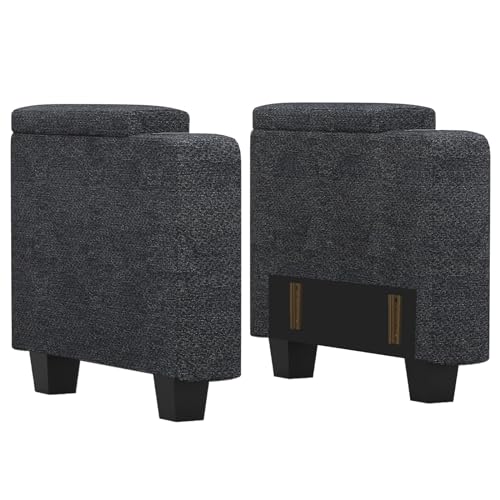 Belffin Fabric Modular Sectional Couch Armrests (Set of 2) with Cup Holder, Modular Sofa Side Part for Sectional Sofa Couch. Dark Grey. Dark Grey Armr