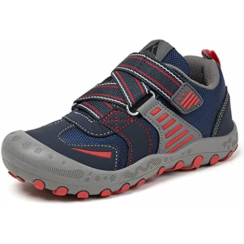 Mishansha Trekkingschuhe Kinder Wanderschuhe Jungen Outdoor Sportschuhe Mädchen Atmungsaktive Sneaker rutschfest Freizeitschuhe Blau 31EU Cover