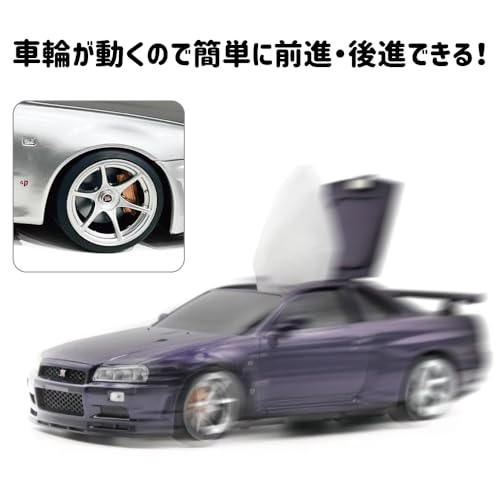 ウェットティッシュケース 日産スカイライン GT-R (BNR34) (ブラック) [5]