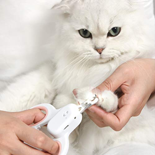 Cortador de unhas Balacoo para gatos com luz de LED Detector de urina para animais de estimação, fer