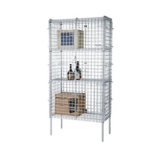24 in. W x 48 in. L x 63 in. H Security Cage - Chrome