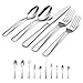 Brightown 45-Piece Silverware Flatware Cutlery Set in Ergonomic Design Size and Weight, Durable Stainless Steel Tableware Service for 8, Dishwasher Safe