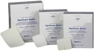 Medline Optifoam Basic Non-Adhesive Foam Dressings, Fenestrated, Sterile, 3