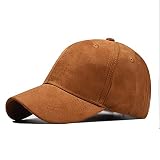 ileibmaoz Herren Kappe Cap Hut Faux Wildleder Männer Baseball Caps Für Frauen Einfache Solide Baumwolle Snapback Hip Hop Knochen Verstellbare Papa Trucker Mütze Verstellbar Karamell
