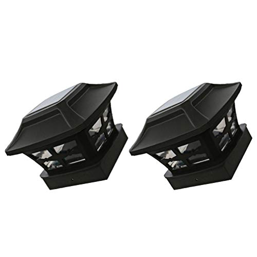OSALADI 2Pcs Pós Luzes Solares Ao Ar Livre Luzes Cabeça Coluna Luzes LED À Prova D' Água Post para