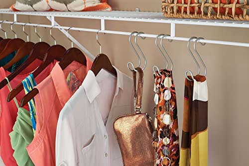 Closetmaid S Hook Accessory Hanger, 3-Pack, Hangs On Closet Rod For Handbags, Belts, Jackets, Scarves, Jewelry, Nickel Finish #TOP6