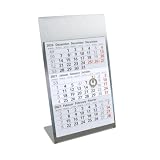 Timr Tischkalender Edelstahl 2027 2028, 3-Monatskalender - tr093