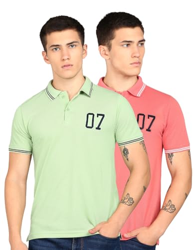 Image of INKKR Men's Soild Half Sleeve Polo T-Shirt Combo