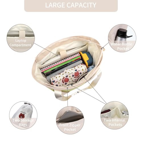 Yoga Tote Bag for Women with 2 Pack Shoes Bag,0.88LB Lightweight Tote for Pilates Shoulder, for Gym,Travel,Workout Bag4