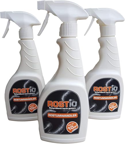 Rostio Pulverizador de óxido e imprimación | spray convertidor de óxido altamente eficaz | 500 ml (juego de 3)
