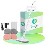 ideoon Pulidora inalámbrica para suelos con depósito de agua: 30 W de potencia y 40 minutos de tiempo de funcionamiento, laminados
