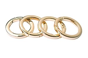Bobeey BBC40 Goldene Karabinerhaken Ringe, 4 Stück