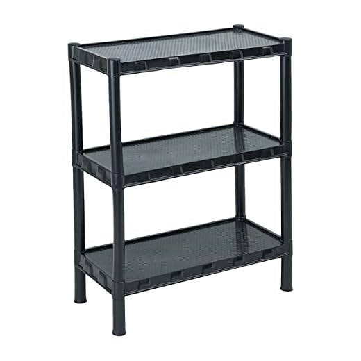 Estante Plástica Preta 3 Prateleiras Agraplast 918