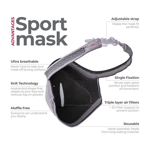 Kit Máscara Proteção Fiber Knit Sport Z754k-0278, Cor: Rosa Claro, Tamanho: P