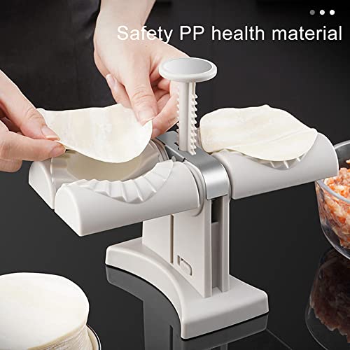 Automatic Dumpling Maker, Household Double Head Dumpling Press, Manual Dumpling Mold Quick Dumpling Empanadas Pierogi Maker Tools For Home Kitchen Restaurant #TOP5