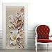 A.Monamour Adesivo Porta Autoadesiva Murale Floreale con Fiori in Rilievo 3D Vinile PVC Adesivi per Porte Interne 3D Pellicola Adesiva Poster Sticker Murale Parete Carta da Parati