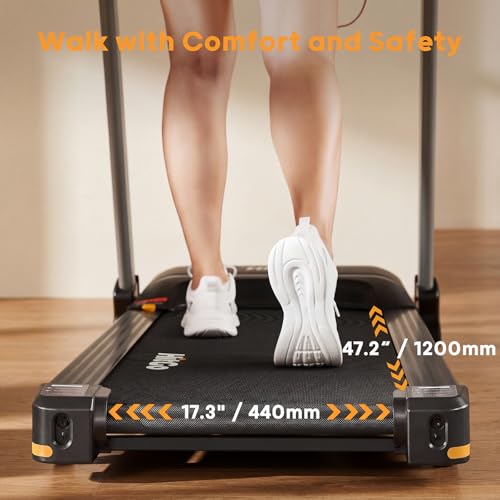 Image of HitGo Treadmill with 15% Auto Incline,10 MPH High Speed Running Machine for Home Gym,Silent Brushless Motor,400lbs Weight Capacity,Air Cushion Shock Absorption,Bluetooth App Kinomap HitGo,Black
