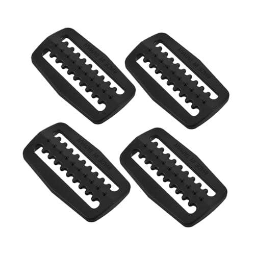 DEEPCRAFF 4pcs Dive Weight Belt Buckle Clips, Marine Grade Plastic Scuba Harness Webbing Retainer Tri-Glide, 2-inch Adjustable Snorkeling and Spearfishing Accessory for Diving