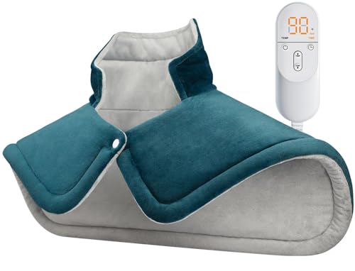 Weighted Heating Pad for Neck Shoulders Back, Upgraded PTC+NTC Even Heating, Versatile Electric Heated Neck Wrap for Full-Body Relax, Birthday Gifts for Women Men, Mothers Day Gifts for Mom Wife