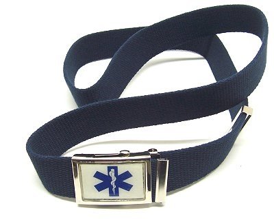 Ceinture ruban en chanvre 2V79 avec boucle de secours sanitaire Croix Esculapio
