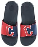 FOCO Men's MLB Big Logo Raised Slide, Cleveland Guardians, Large