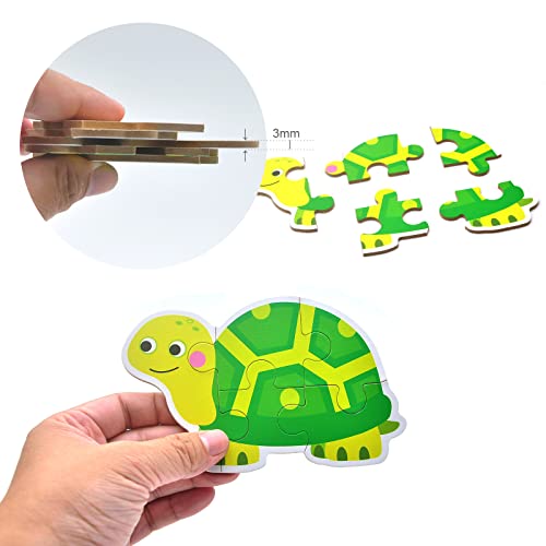 Puzzle For Toddlers - 6 Pack Beginner Safari Animals Toddler Puzzles Ages 3-6, Preschool Educational Learning Toys Floor Puzzles For Kids Boys And Girls… #TOP3