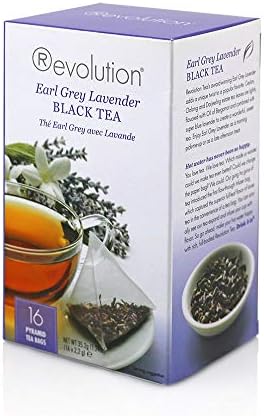 Revolution Tea - Earl Grey Lavender Black Tea | Premium Full Leaf Infuser Stringless Teabags - Improves Digestion (16 Bags Each - 6 Pack)