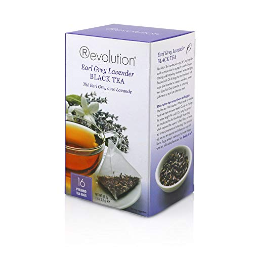 Revolution Tea - Earl Grey Lavender Black Tea | Premium Full Leaf Infuser Stringless Teabags - Improves Digestion (16 Bags Each - 6 Pack)