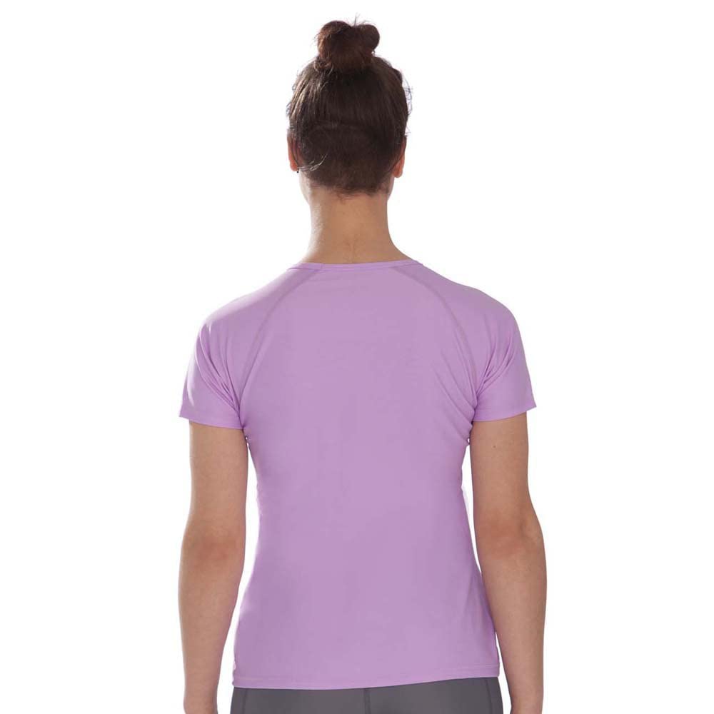 iQ-UV Shirt für Damen Kurzarm Lila L – Rash Guard Schwimmshirt für Frauen aus recyceltem Material – UV-Schutz Badeshirt zum Schwimmen, oder Sport – funktionales Surf-Shirt